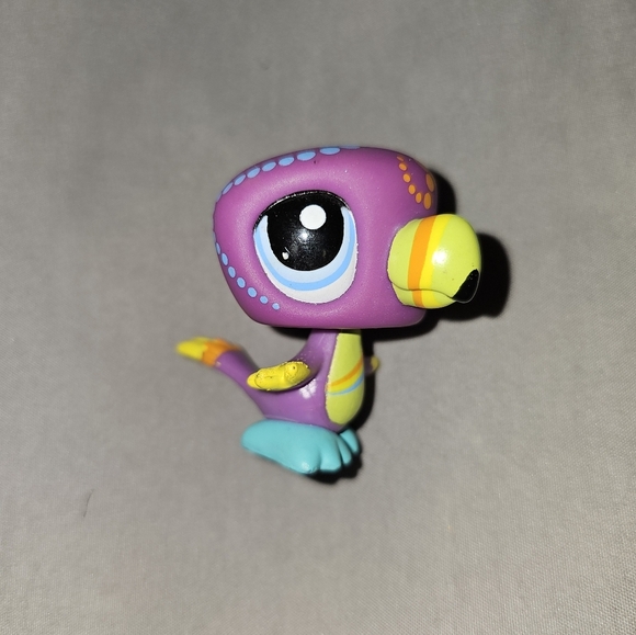 Littlest Pet Shop - LPS #1848 -AUTHENTIC Postcard Pets Tattoo Toucan Bird Figure - Picture 3 of 4